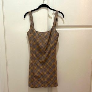 Bershka Plaid mini dress